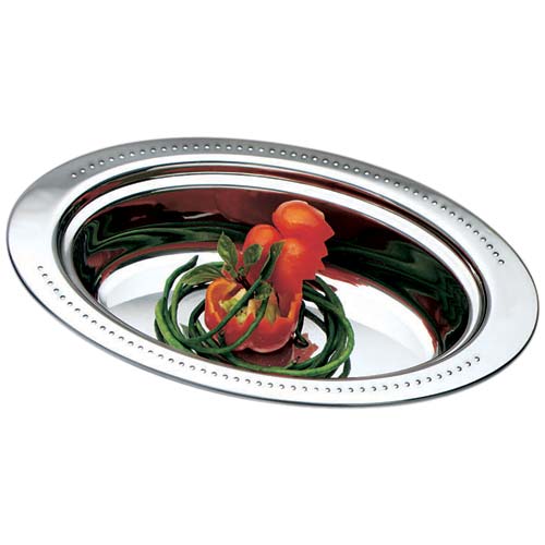 Stainless Steel Oval Pan 19"L x 11.8125"W x 3.5"D