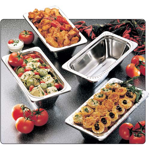 Stainless Steel Deep Food Pan 13.0625"L x 6.9375"W x 4"H