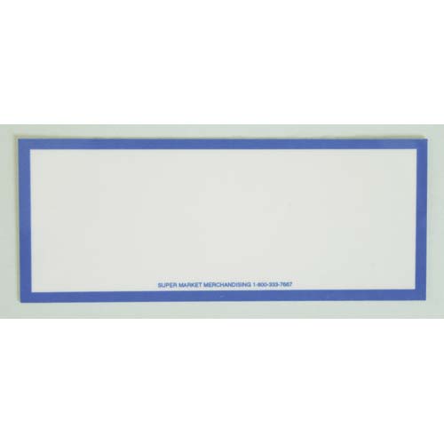 Write-On Wipe-Off Seafood Blue Border Tag 5"L x 2"H
