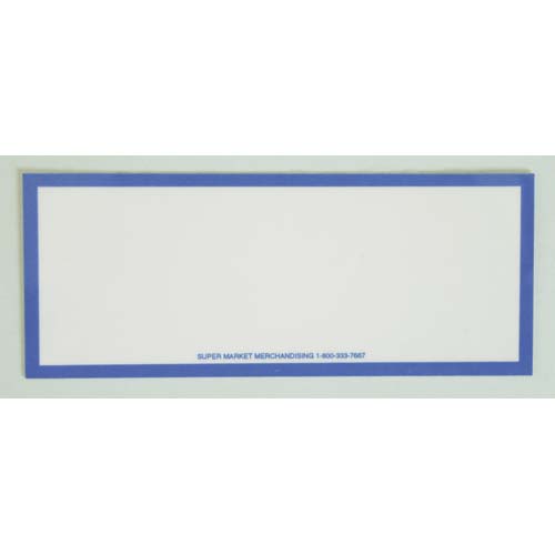 Write-On Wipe-Off Seafood Blue Border Tag 5"L x 2"H