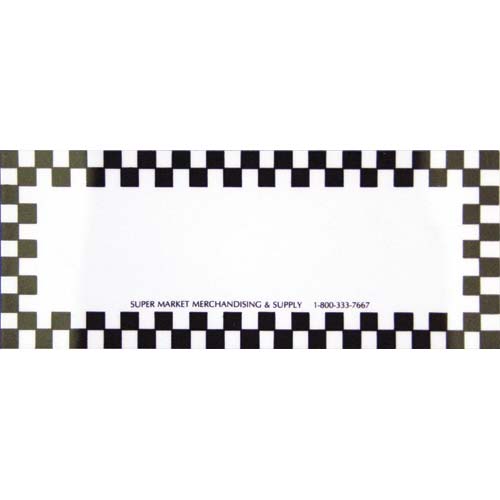 Write-on Wipe-off Black Checkerboard Tag 5"L x 2"H