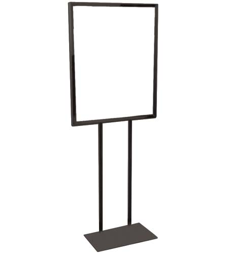 Black Floor Stand Sign Holder 22"L x 28''H