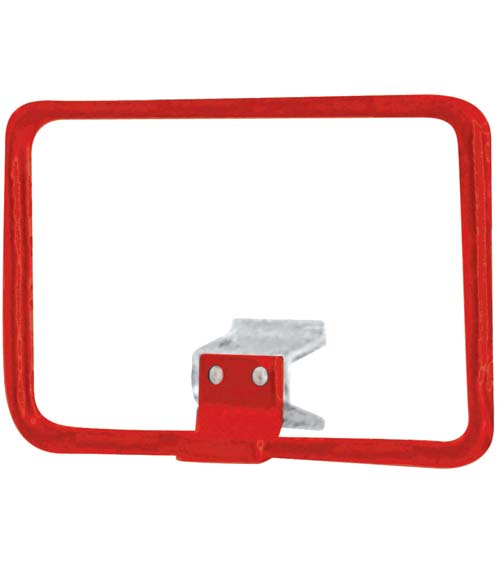 Red Metal Sign Frame with Back Mount Molding Clip 7"L x 5.5"H