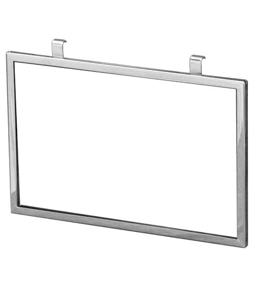 Chrome Hanging Horizontal Sign Frame 11"L x 7"H