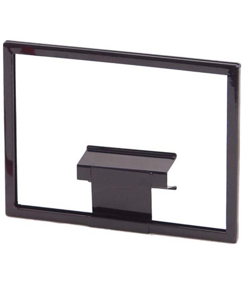 Black Metal Sign Frame with Back Mount Molding Clip 7.5"L x 5