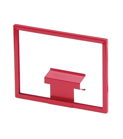 Red Metal Sign Frame with Back Mount Molding Clip 7.5"L x 5.5