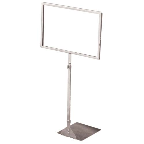 Chrome Sign Frame with Adjustable Stem 11"L x 7"H