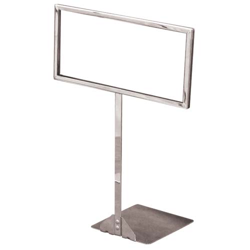 Chrome Sign Frame with Shovel Base 11"L x 5"H