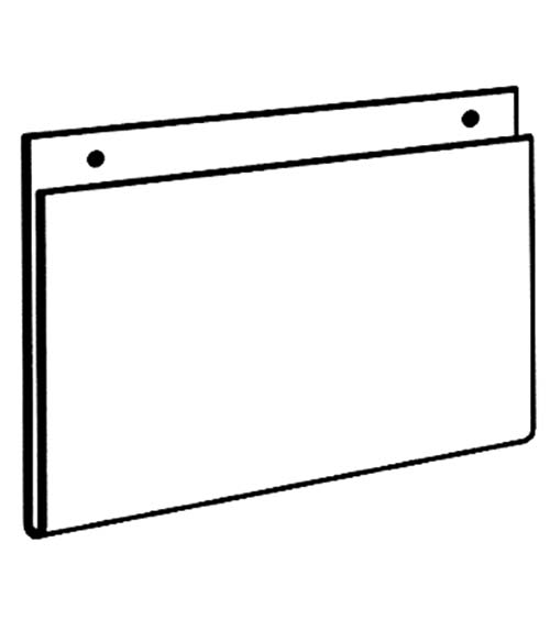 Sign Holder Clear Wall Mount 7"L x 11"H