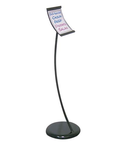 Curved Floor Stand Sign Holder 57"H