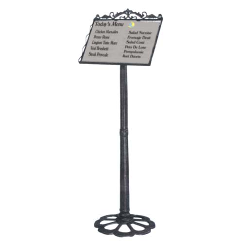 Floor Stand Decorative Metal Menu Stand