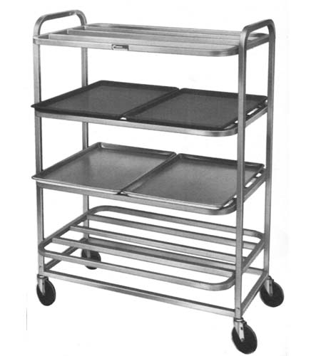 Aluminum Tray Cart 40"L x 26.25"W x 55.25"H