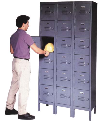 Personal Lockers Triple Column Unit