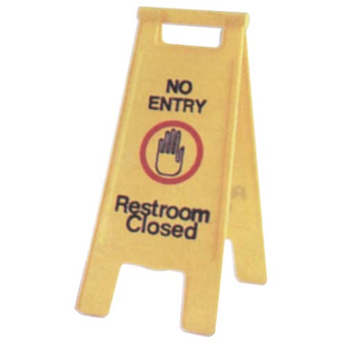 Safety Floor Sign, "Restroom Closed"