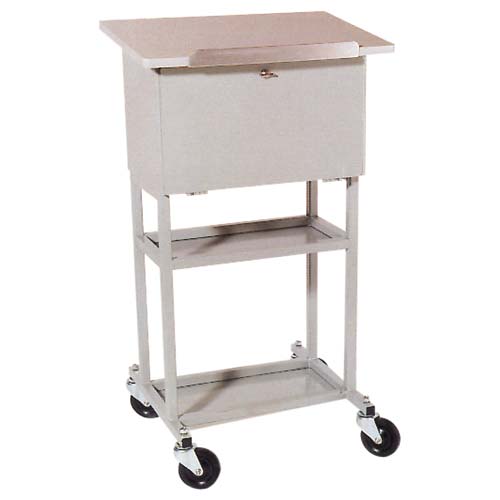 Mobile Work Station with Slanted Top 24"L x 16"W x 44"H