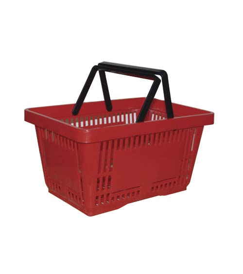 Plastic Shopping Basket 16.875"L x 11.625"W x 8.625'H
