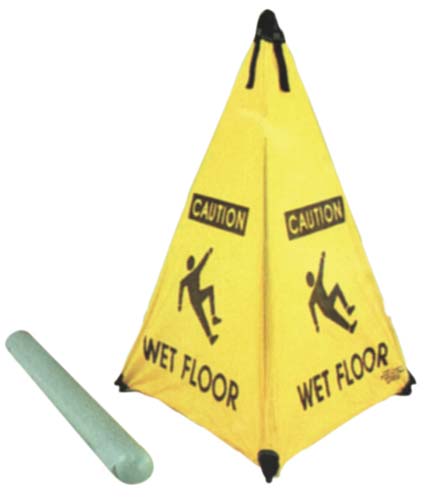"Caution Wet Floor" & "Cuidado Piso Mojado" Tent Sign