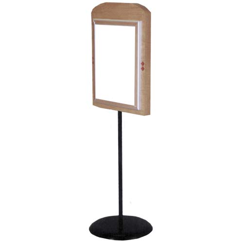 Metal Floor Stand with Wood Frame 22"L x 60"H