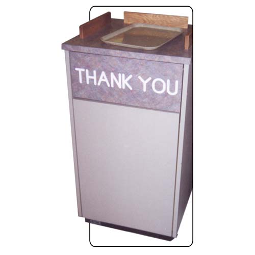 Trash Receptacle, Single Tray Style 24"L