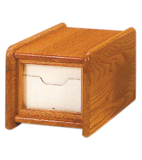 Oak Counter Top Napkin Dispenser 8.5"L x 14"W x 8"H