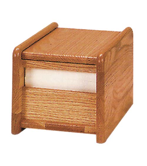 Oak Counter Top Napkin Dispenser 8.5"L x 14"W x 8"H