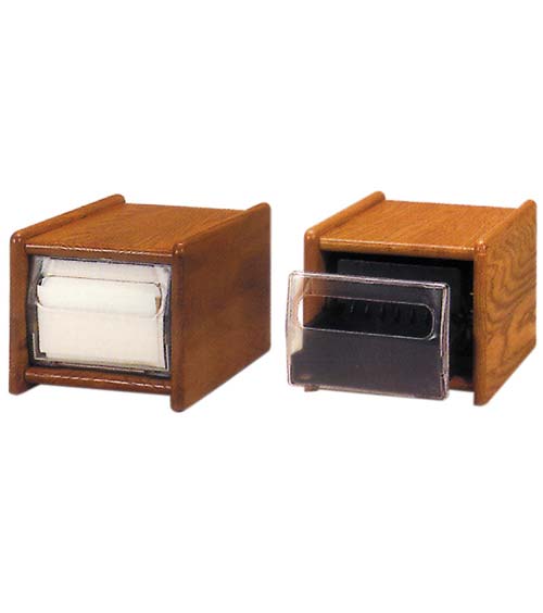 Oak Counter Top Napkin Dispenser 8.5"L x 14"W x 7.75"H