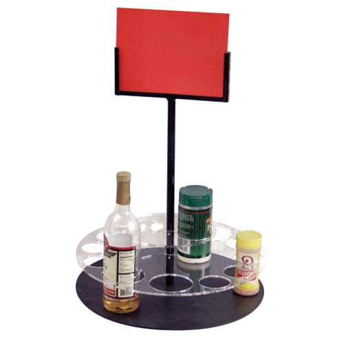 Spinning Condiment Holder with Signage 18 Dia. x 26"H