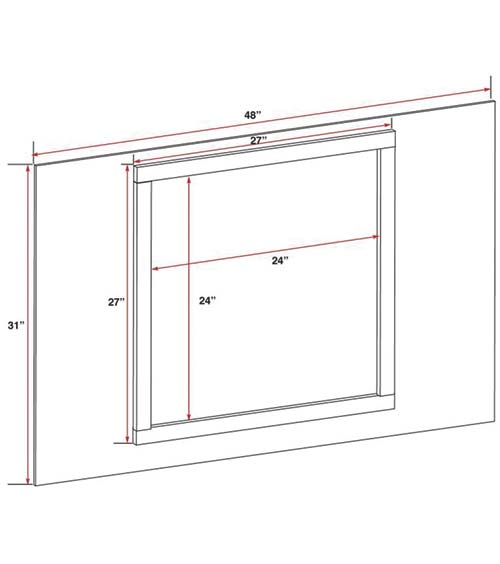 Window Wood Sign Frame 48"L x 31"H