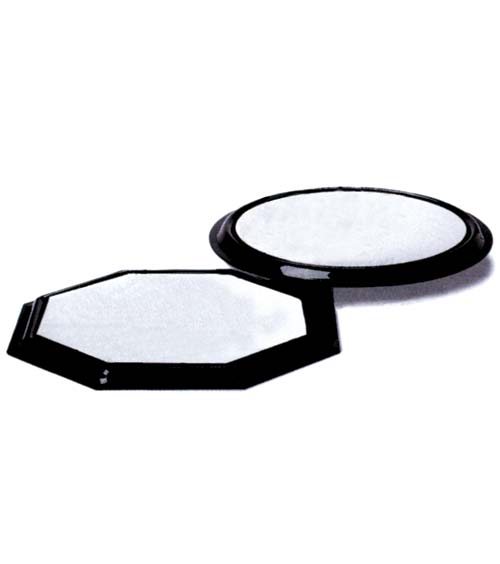 Black Base Mirrored Platter 12"L x 12"W