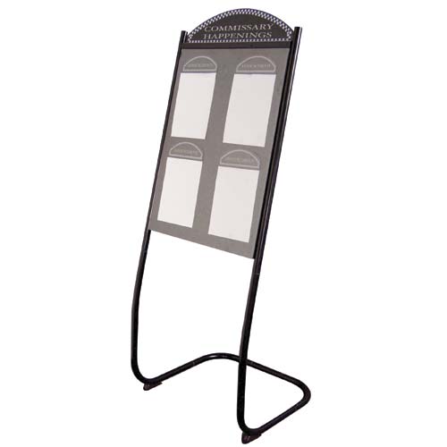 Commissary Announcements Floor Stand Sign Holder 26"L x 66"H
