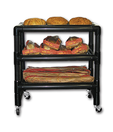 Black PVC Bread Rack Frame 28.5"L x 18.5"W x 30"H