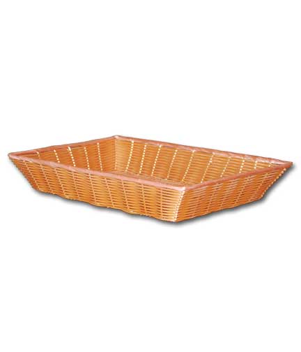 Synthetic Rectangular Wicker Bread Basket 26"L x 17.5"W x 4"H