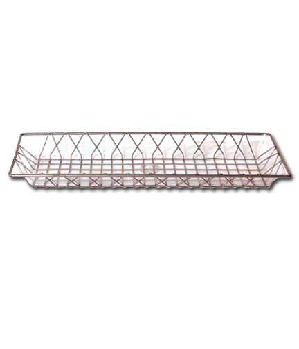 Rectangular Metal Wire Basket 24"L x 8"W x 2"H