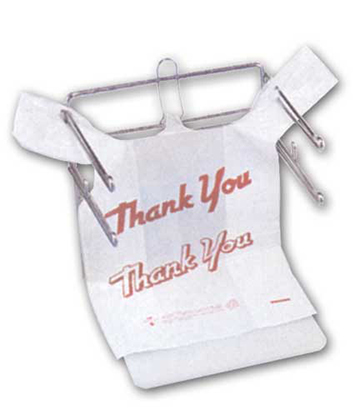 Recyclable T-Shirt Bags Imprinted with Thank You 12"L x 7"W x 23