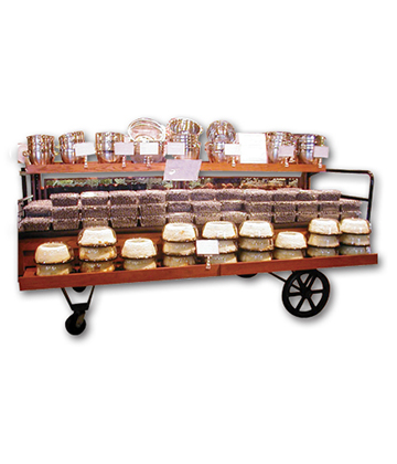 Rustic Rail Road Display Cart 96"L x 48"W x 48"H