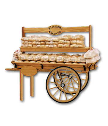 Rustic Bakery Cart 60"L x 40"W x 54"H