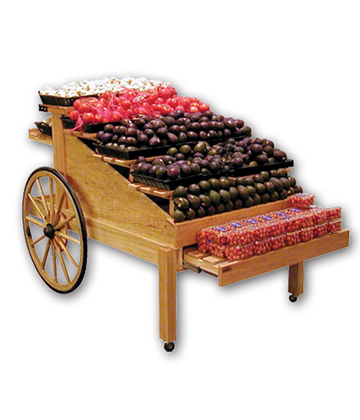 Rustic Vintage Produce Cart 84"L x 43"W x 40"H