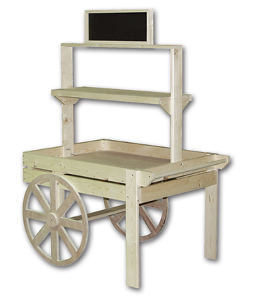 Pine Rustic Peddlers Cart 40"L x 30"W x 64"H