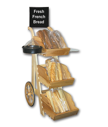 Rustic Upright Bakery Cart 24"L x 36"W x 57"H