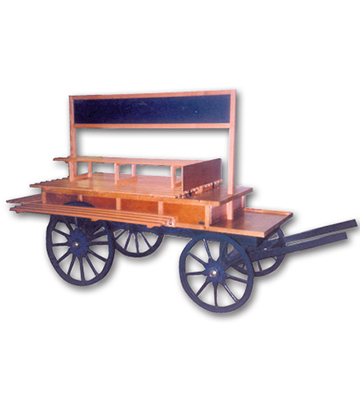 Rustic Wagon Bakery Cart 72"L