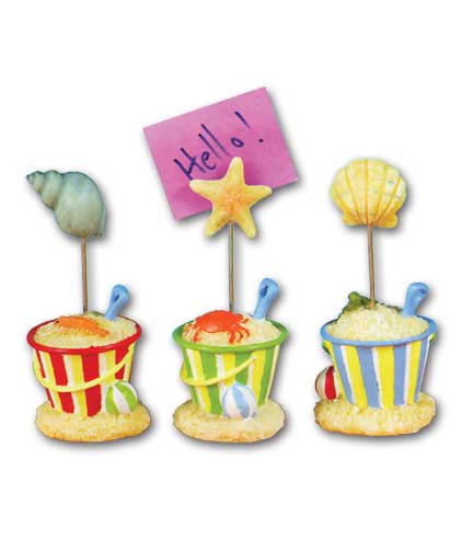 Sand Pails Tag Holders 4"H