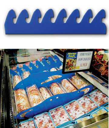 Seafood Case Divider Acrylic Wave 30"L x 18"H