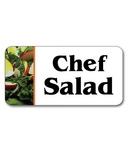 Self-Adhesive Deli Salad Label CHEF SALAD 1.75"L x 1"H