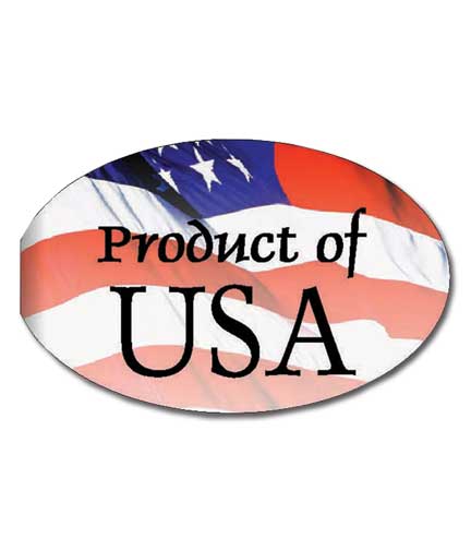 PRODUCT OF USA Self-Adhesive Label 2"L x 1.25"H