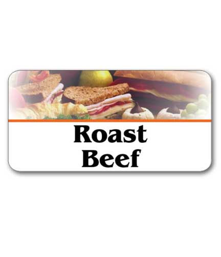 Self-Adhesive Sandwich Label ROAST BEEF 1.75"L x 1"H