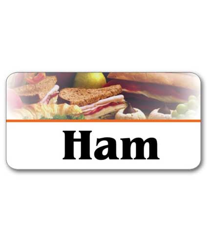 Self-Adhesive Sandwich Label HAM 1.75"L x 1"H