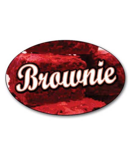 Self-Adhesive Label BROWNIE 2"L x 1.25"H