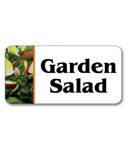 Self-Adhesive Deli Salad Label GARDEN SALAD 1.75"L x 1"H
