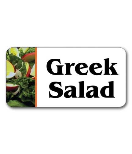 Self-Adhesive Deli Salad Label GREEK SALAD 1.75"L x 1"H