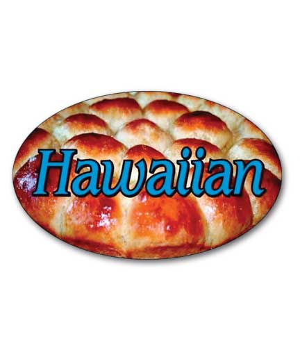 Self-Adhesive Label HAWAIIAN 2"L x 1.25"H